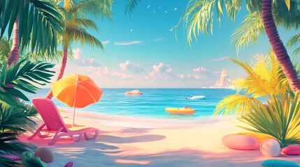 Fototapeta premium Stage podium with lightning bolt icon. Flash sale. Summer mega sale special offer. Discount shopping. Sale promotion. Product podium, pedestal. Bright sunset, sunrise sky colors. Vector illustration.
