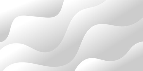 Abstract minimalistic white paper wave curve lines banner background design.

