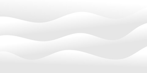 Abstract minimalistic white paper wave curve lines banner background design.

