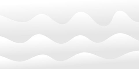 Abstract minimalistic white paper wave curve lines banner background design.

