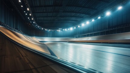 Obraz premium indoor velodrome cycling track