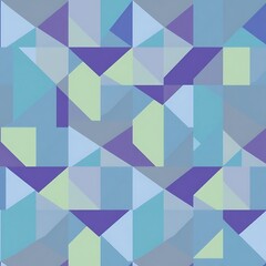 Obraz premium Abstract Geometric Pattern: Serene Blues and Purples 