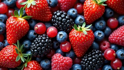 Fototapeta premium Fresh Colorful Berries Assortment