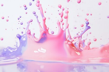 Splashing milk isolated on white background