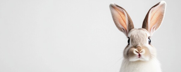 Obraz premium Close up of an Adorable Light Brown Bunny Rabbit with Long Ears