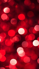 A blurred background of red and white bokeh lights, creating a festive and vibrant atmosphere.