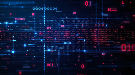digital matrix abstract data flow futuristic technology background glowing grid network innovation information systems cybersecurity high-tech design