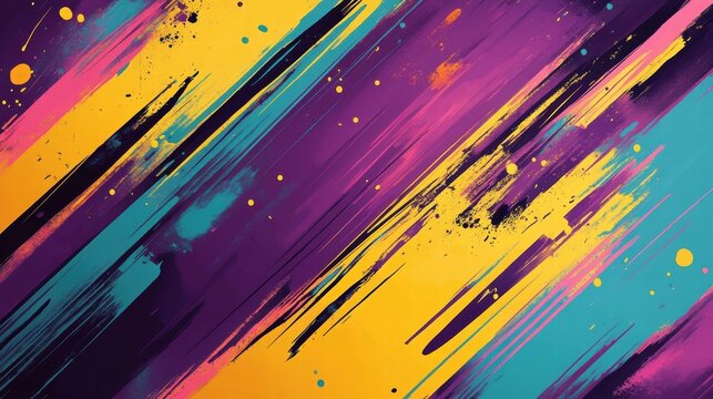 abstract colorful paint strokes background vibrant diagonal brus