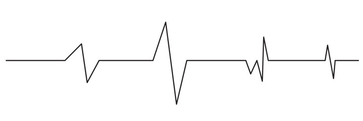 Lifeline icon vector. Heart beats line icon. Cardiogram line icon, sign. Heart pulse silhouette, icon, symbol. Vector illustration.