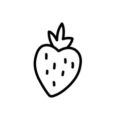 strawberry fruit outline