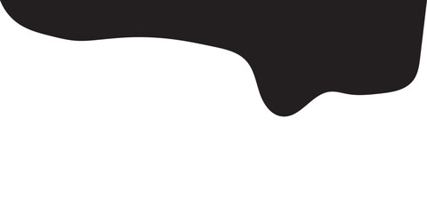 Realistic black paint drips isolated on a white background. The flowing black liquid. Dripping paint. Vector illustration 