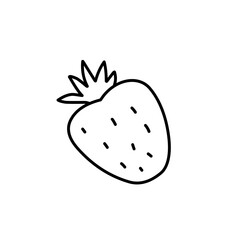 strawberry fruit outline
