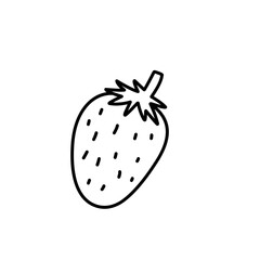 strawberry fruit outline