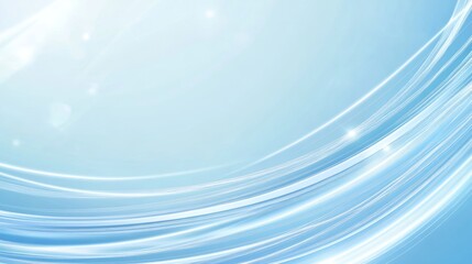 Abstract white glowing wavy lines on a blue background, futuristic digital technology pattern
