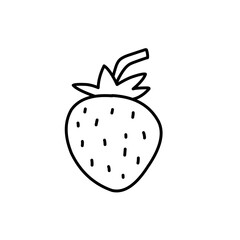 strawberry fruit outline