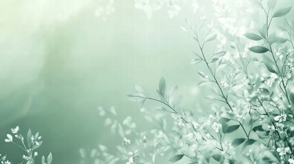 serene spring blossoms soft green floral background nature photo