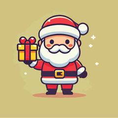 vector santa claus character bringing gifts