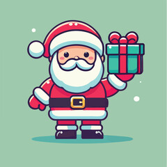 vector santa claus character bringing gifts
