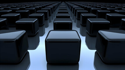 Obraz premium Abstract 3D Black Cubes Background