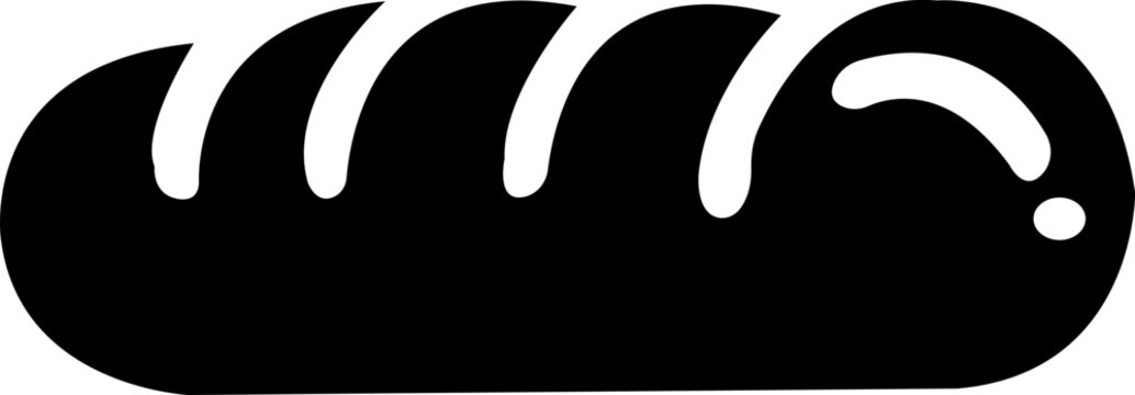 recommend clip art: Black bread icon, wheat, food, baker