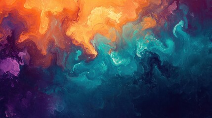 abstract colorful swirl painting