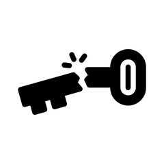 broken key glyph icon