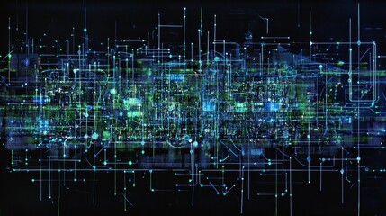 Obraz premium abstract digital network connection