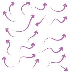 
Arrows big black set icons. Arrow icon. Arrow vector collection. Arrow. Cursor. Doodle hand drawn arrows. Vector illustration. 