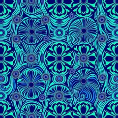 Oceanic Bloom Seamless Pattern 