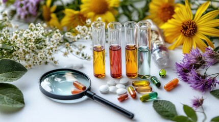 medicine and homeopathy plants and flowers.