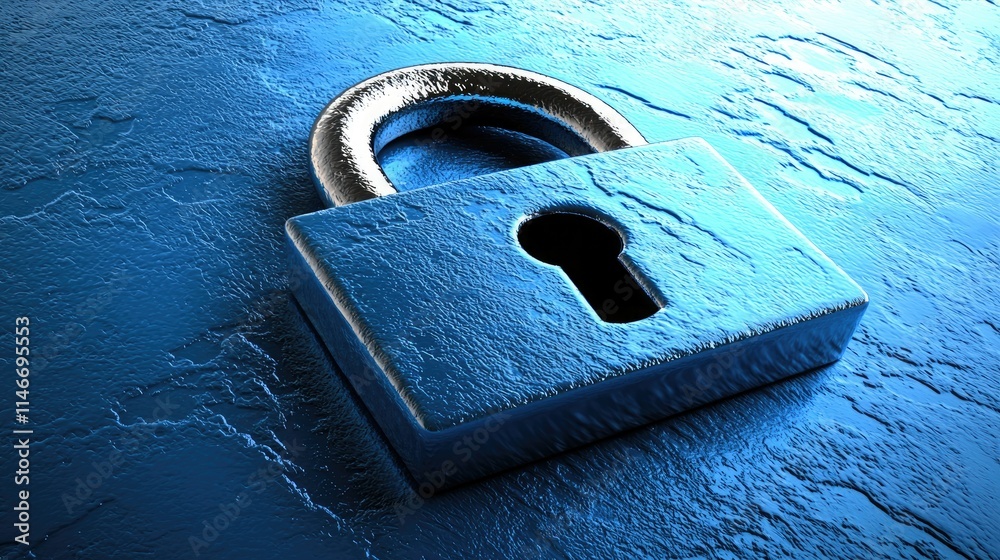 Aufkleber virtual lock symbol as a representation of cybersecurity