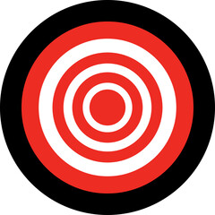 red Objective  business target icon