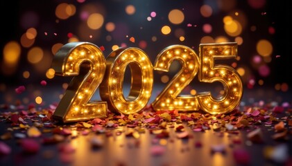 New year celebration 2025 festive atmosphere