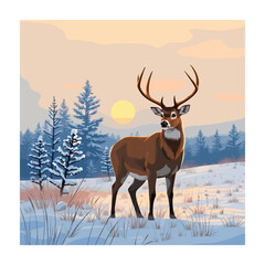Winter wonder concept vector illustration