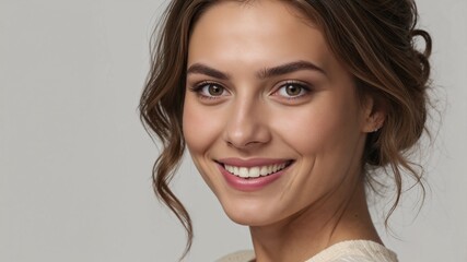 Beautiful young European woman with a smile portrait