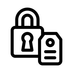 lockout tagout line icon