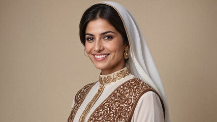 Beautiful young Arab woman with a smile portrait