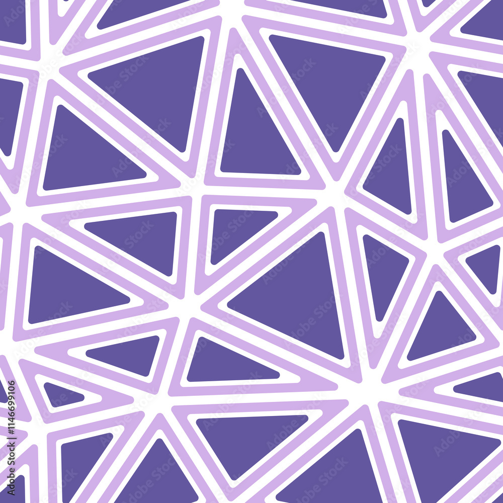 Poster vector seamless pattern. rounded solid shapes in frames. big triangles size. single color tone style