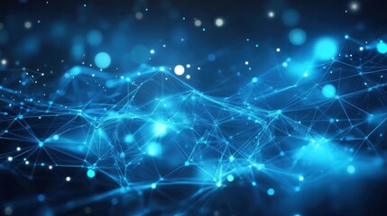 Fototapeta premium abstract blue network connection background
