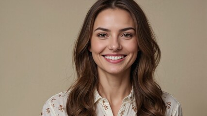 Beautiful young European woman with a smile portrait