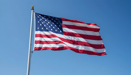 American Flag Waving in the Wind | USA flag 