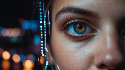 The eye of a beautiful woman in close-up