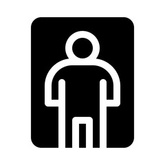 confined space glyph icon