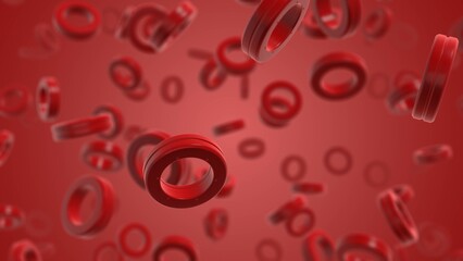 A microscopic image of red blood cells