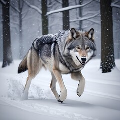 Obraz premium region wolf lupus generative Al