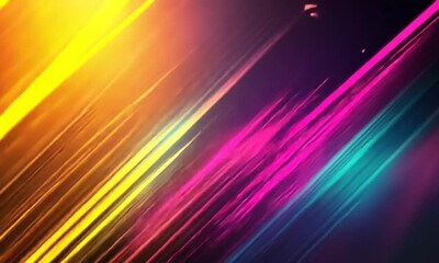 A vibrant abstract design with colorful lines and glowing particles, ideal for backgrounds or graphics.