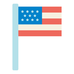 usa flag flat illustration