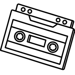 Retro Cassette Player Vector Art