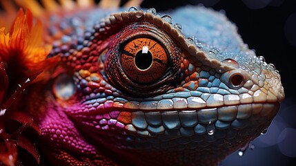Fototapeta premium portrait of a iguana