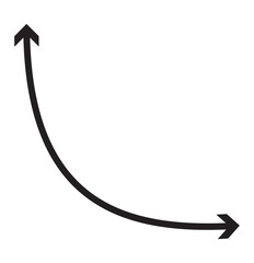 Dual semi circle arrow. Vector illustration. Semicircular curved thin long double ended arrow. vector illusration. Dual semi circle arrow. Vector illustration. Semicircular curved arrow.